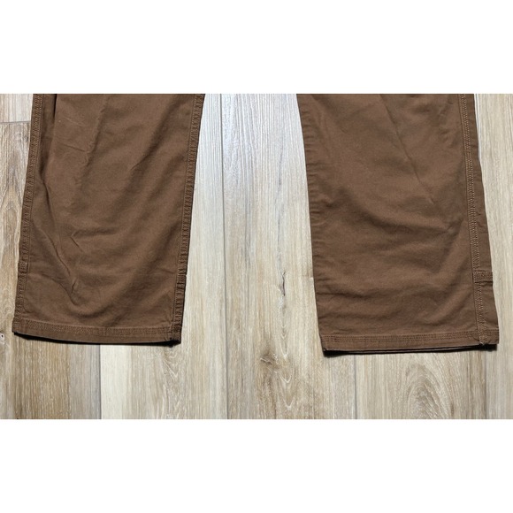 PrAna Bronson Canvas Carpenter Sepia Brown Pants - Men 34 / 32 - Picture 2 of 16